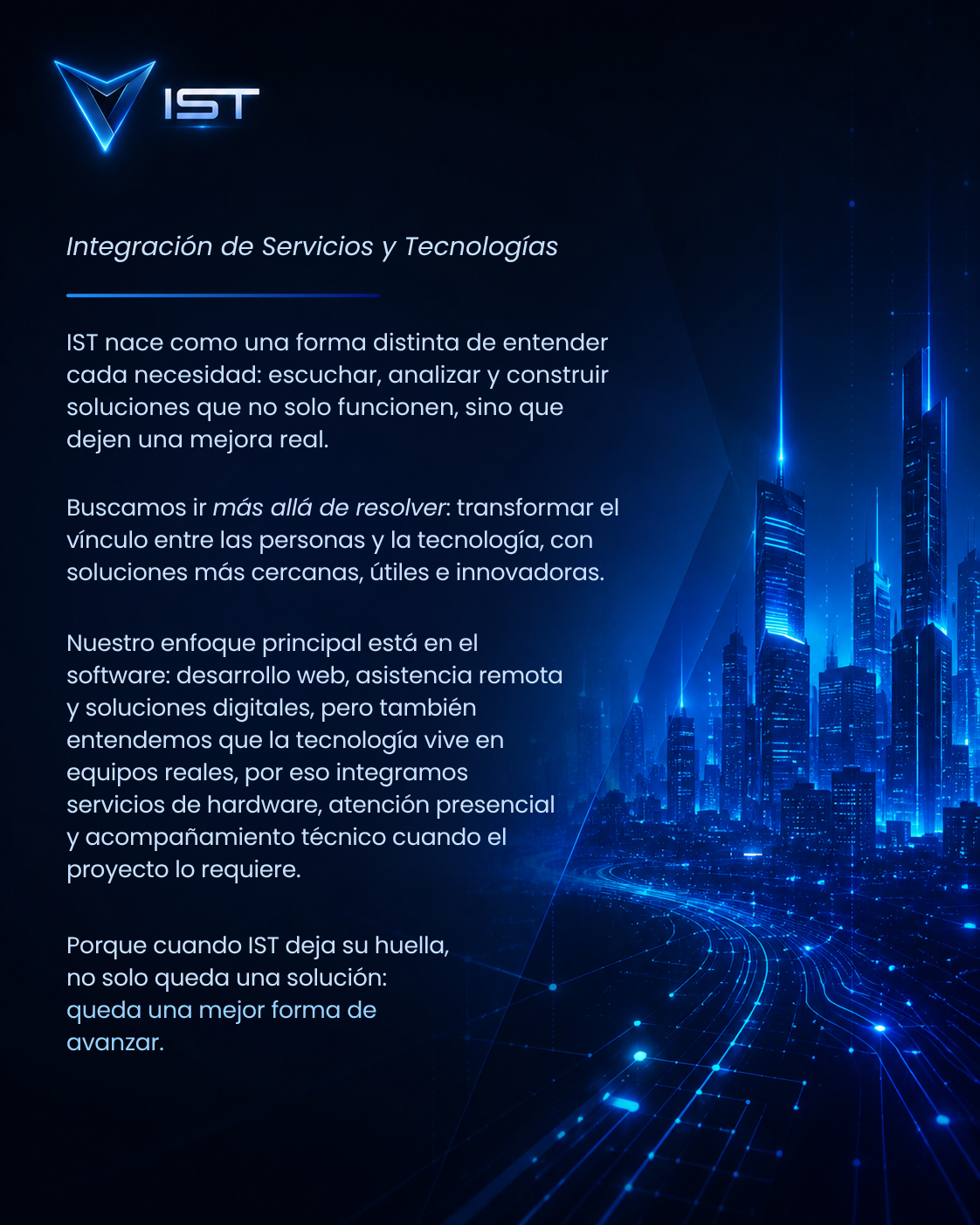 Manifiesto IST - Integración de Servicios y Tecnologías