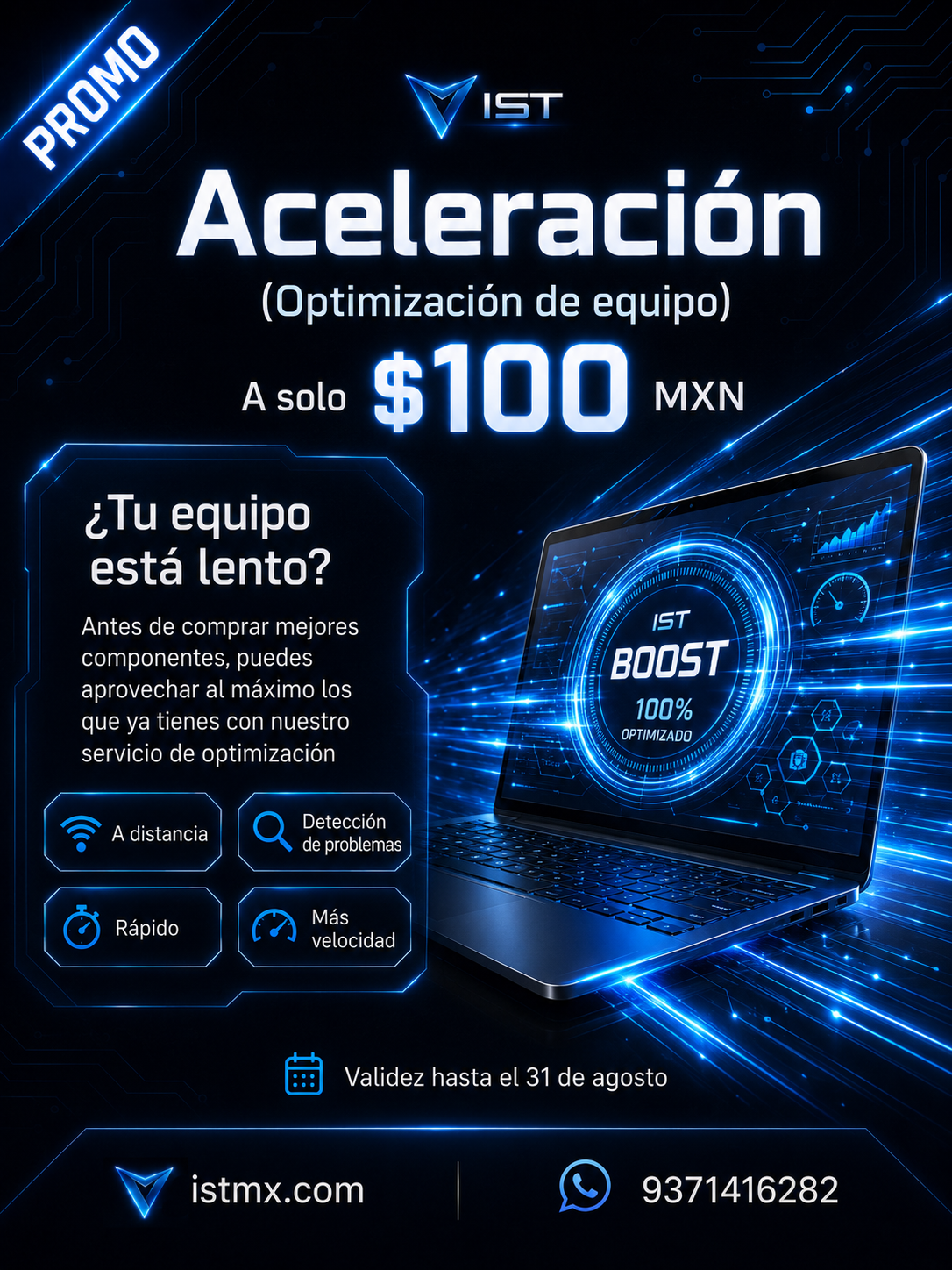 Descuento en aceleración de equipo