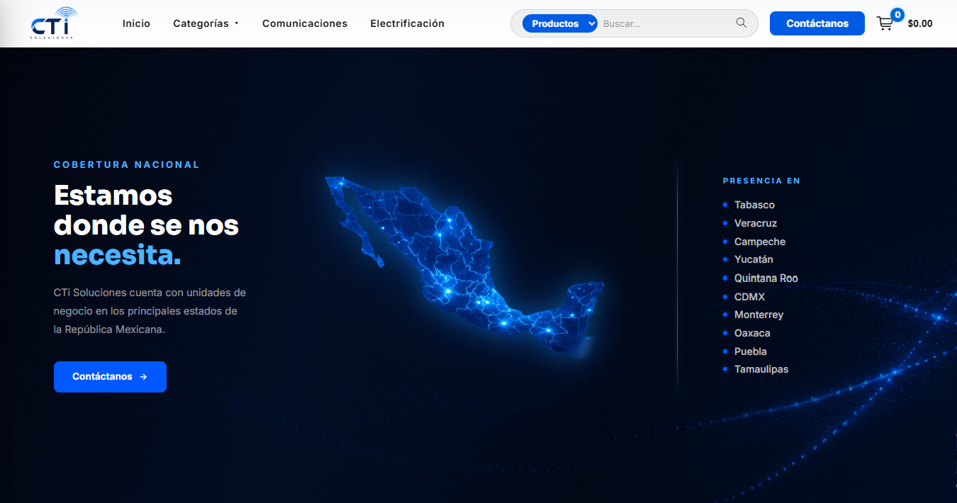 Cobertura y presencia CTI Soluciones