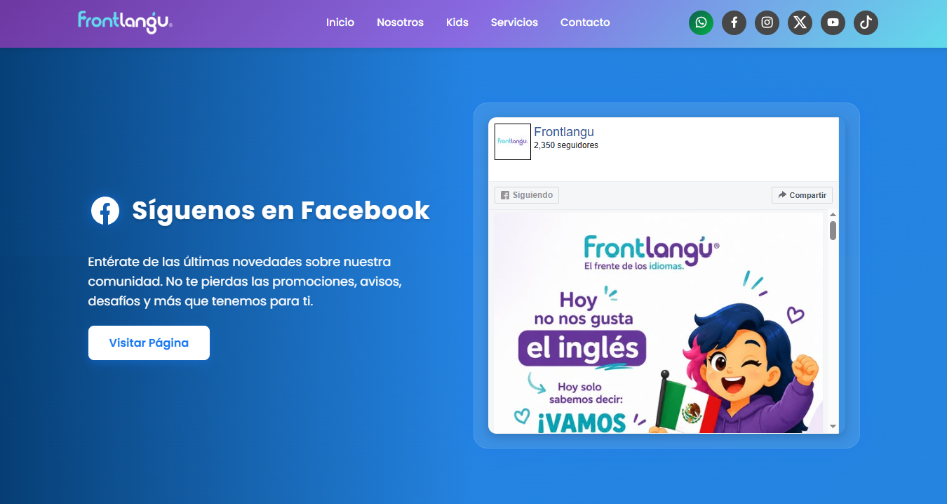 Redes sociales Frontlangu