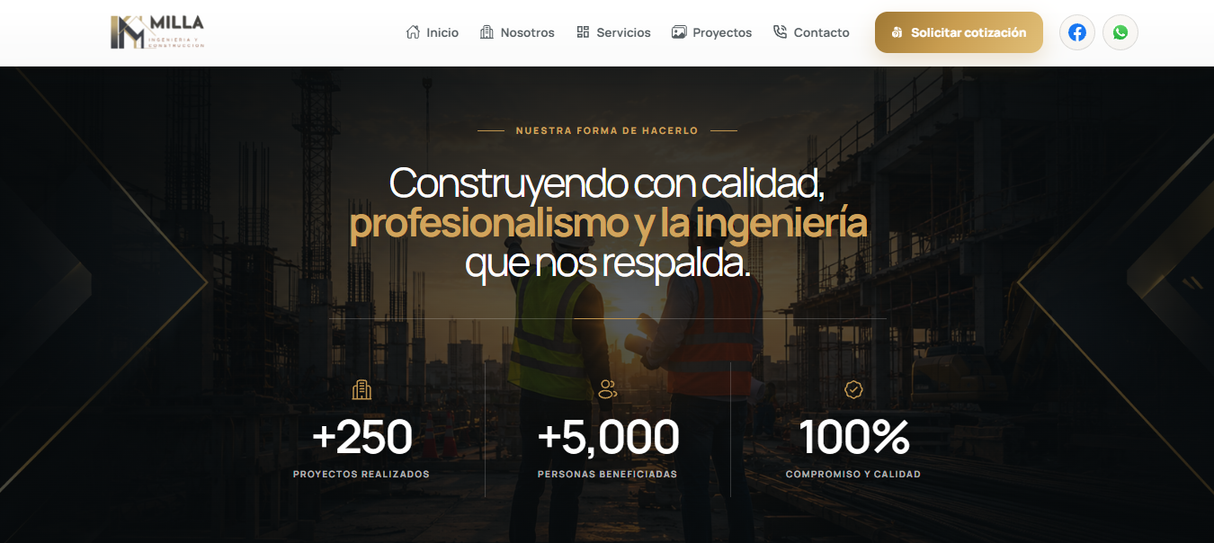 Sobre MILLA Ingeniería y Construcción