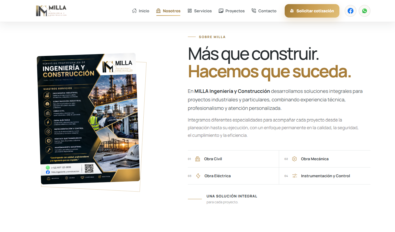 Sobre MILLA Ingeniería y Construcción
